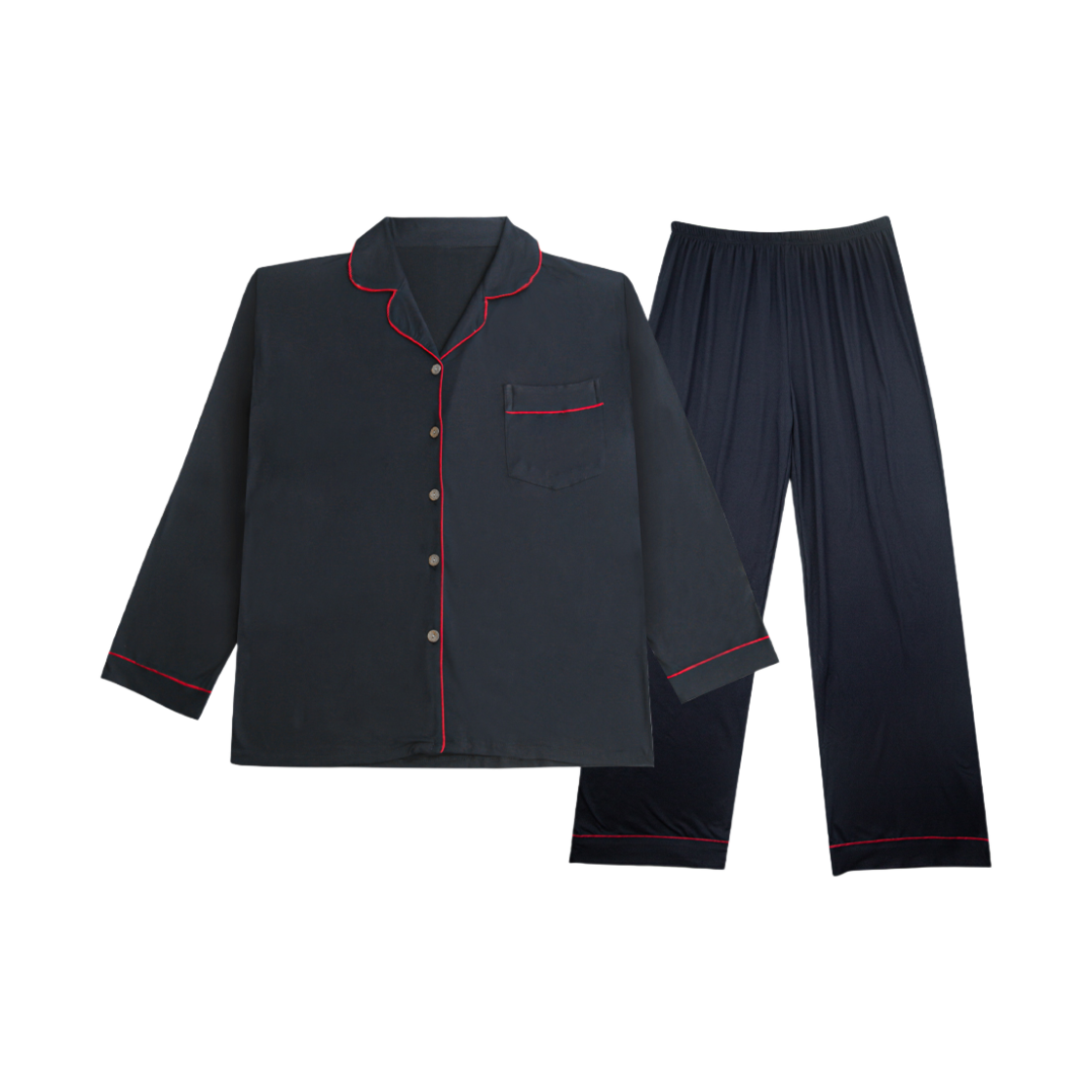 A-FLEECE-WNA-W [3% 적립] (W) Aone Fleece Solid Collar Pajama Set Navy