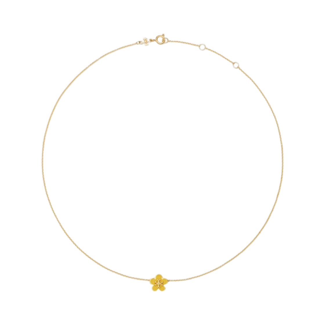 (W) 토리버치 키라 에나멜 플라워 펜던트 네클리스 토리 골드 프리지아 옐로우((W) Tory Burch Kira Enamel Flower Pendant Necklace Tory Gold Freesia Yellow) - 1