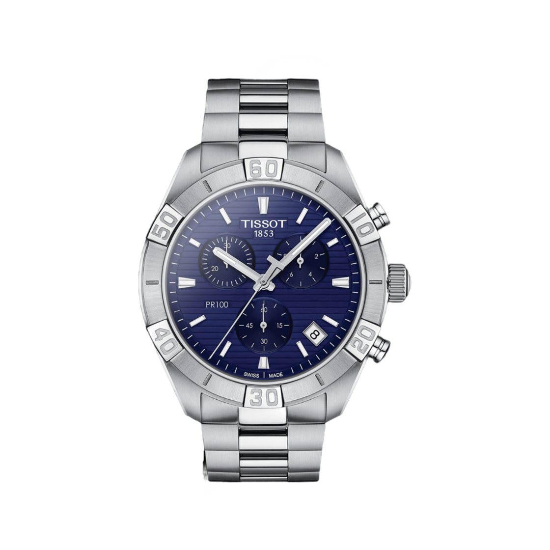 티쏘 PR 100 스포츠 젠트 크로노그래프 44mm 스테인리스 스틸 블루(Tissot PR 100 Sport Gent Chronograph 44mm Stainless Steel Blue) - 1