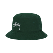 Stussy Big Stock Bucket Hat Dark Green