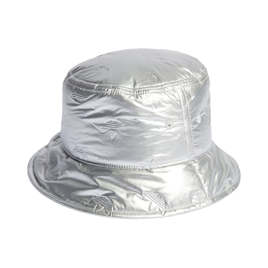 II3392 Adidas Puffy Satin Bucket Hat Silver Metallic