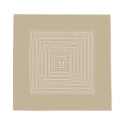 Toteme Centered Monogram Silk Scarf Peanut Butter