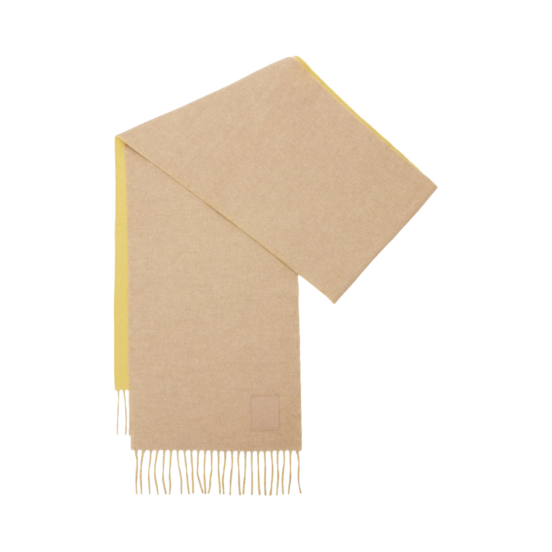 로에베 울 캐시미어 머플러 베이지 옐로우(Loewe Muffler in Wool and Cashmere Beige Yellow)