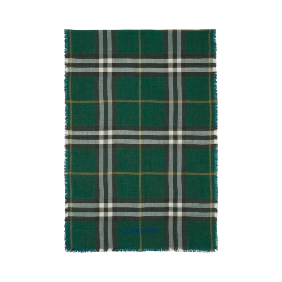 버버리 리버시블 체크 울 실크 머플러 아이비(Burberry Reversible Check Wool Silk Muffler Ivy) - 1