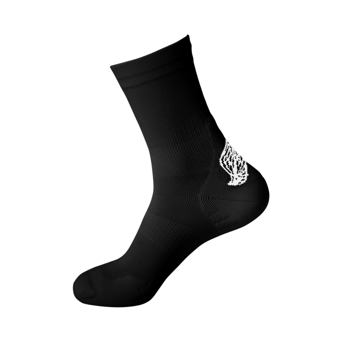 리투 블랙 윙 러닝 크루 삭스 블랙(LI2 Black Wing Running Crew Socks Black)