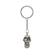 Stussy Metal Skull Keychain Silver