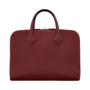 Hermes Victoria Light Briefcase Togo & Palladium Rouge H