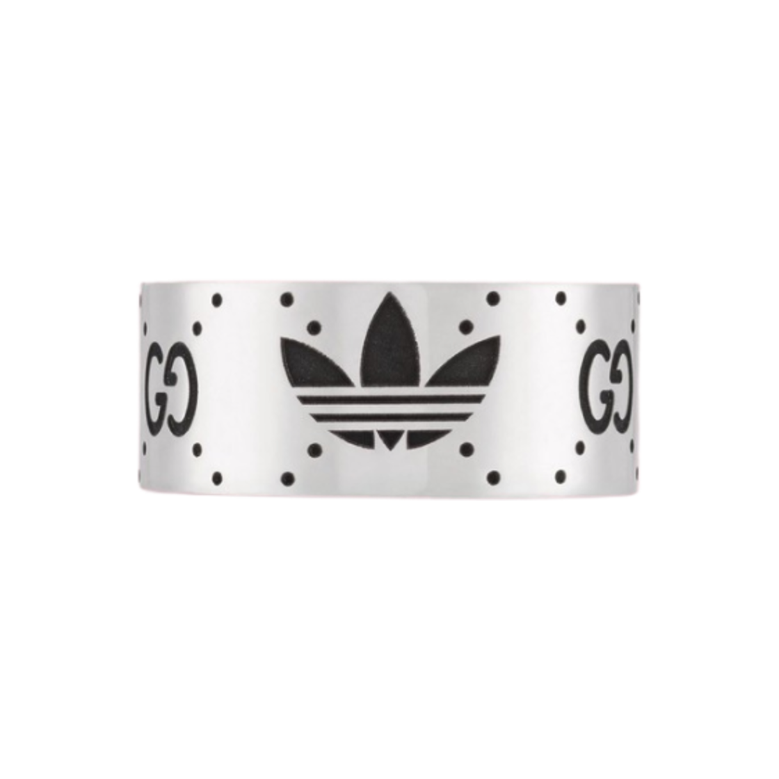 구찌 x 아디다스 인그레이브드 와이드 링 실버(Gucci x Adidas Engraved Wide Ring Silver)
