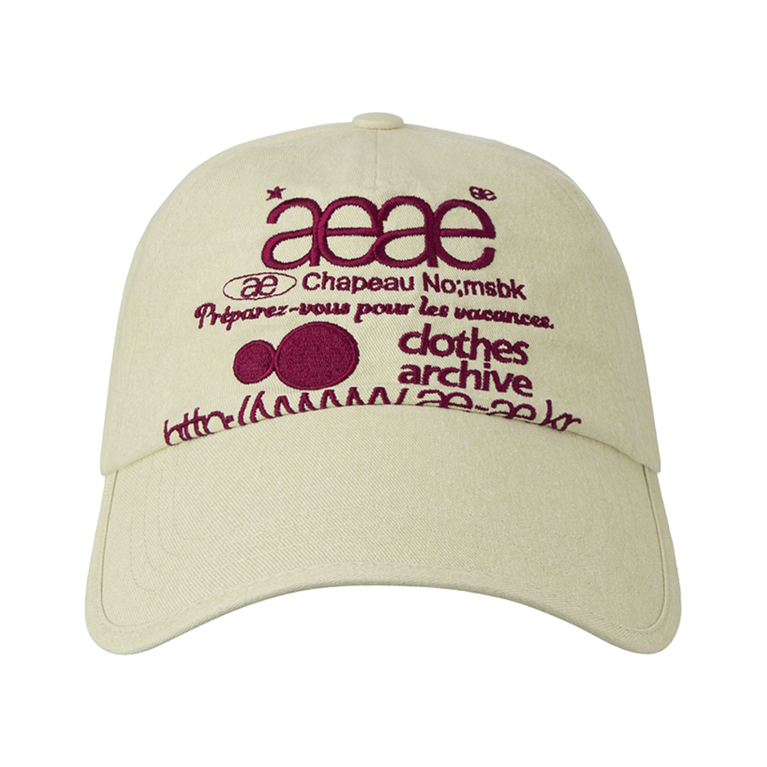 AE45SUCA005IVR AEAE Web Logo Pigment Cap Ivory