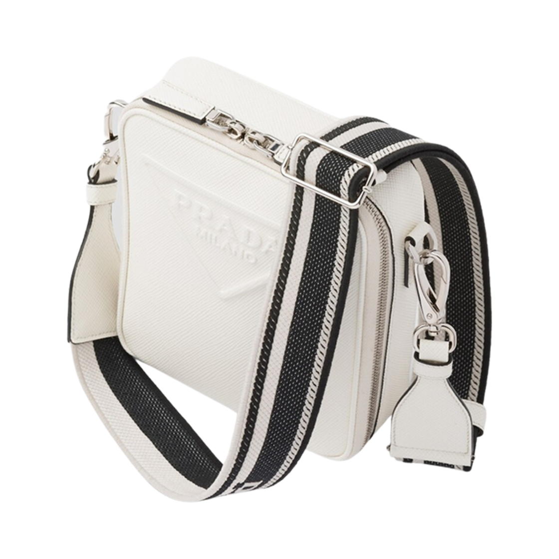 프라다 사피아노 레더 숄더백 화이트(Prada Saffiano Leather Shoulder Bag White) - 2