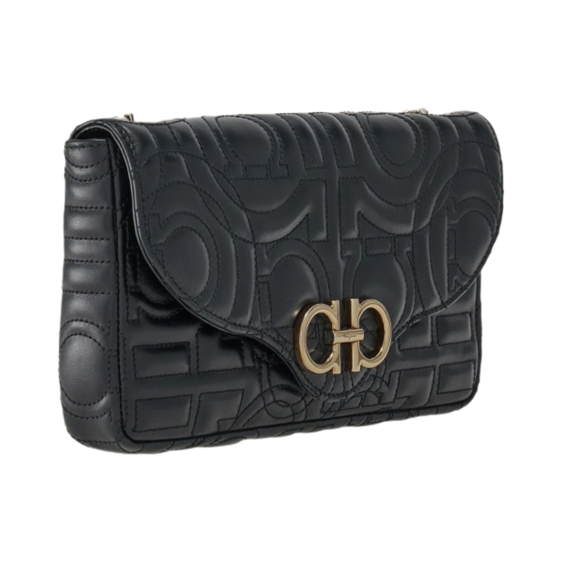 페라가모 미니 퀼티드 간치니 백 블랙(Ferragamo Mini Quilted Gancini Bag Black) - 2