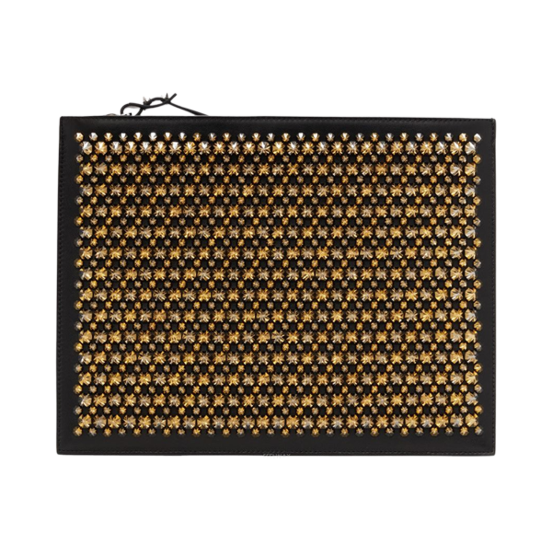 1215163M039 Christian Louboutin Pifpouch Clutch with Studs Black Gold