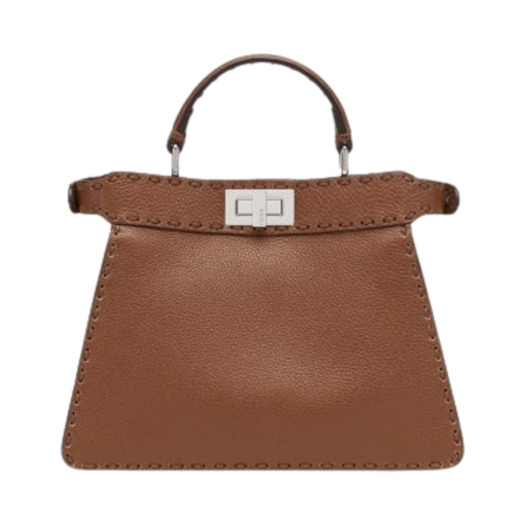 Fendi Peekaboo I See U Small Selleria Bag Brown