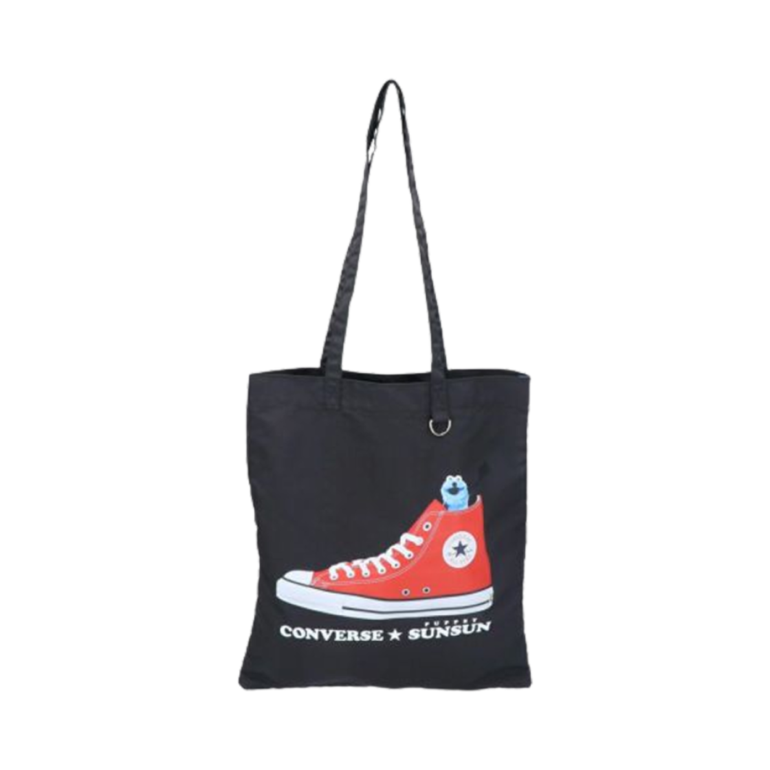 컨버스 x 퍼펫 순순 플랫 토트백 블랙(Converse x Puppet Sunsun Flat Tote Bag Black)