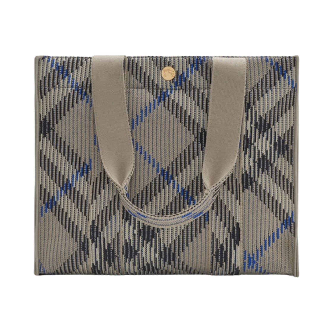 버버리 스몰 체크 니트 토트 리첸(Burberry Small Check Knitted Tote Lichen) - 2