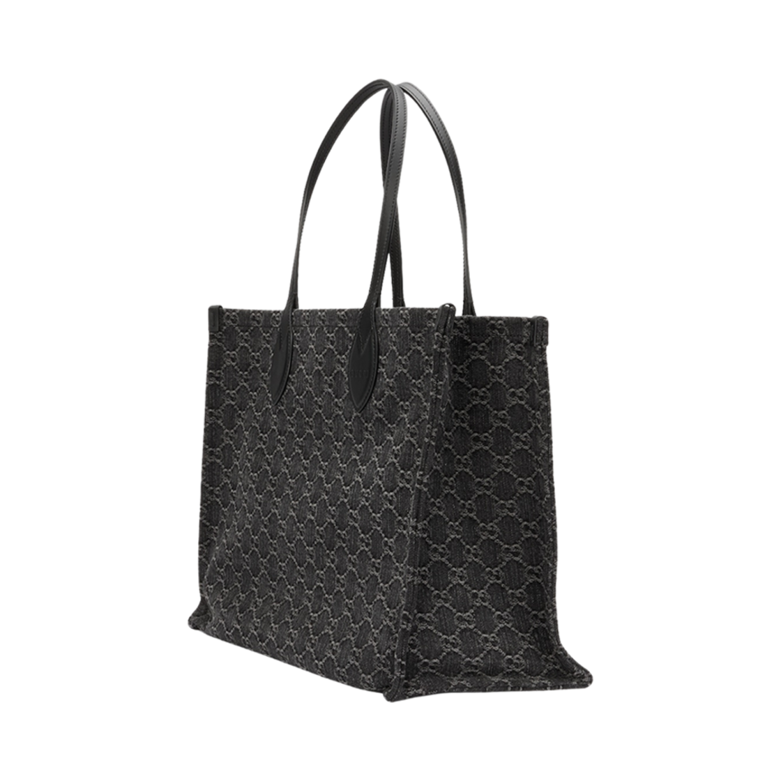 구찌 오피디아 GG 라지 토트백 블랙 그레이 데님(Gucci Ophidia GG Large Tote Bag Black Grey Denim) - 2