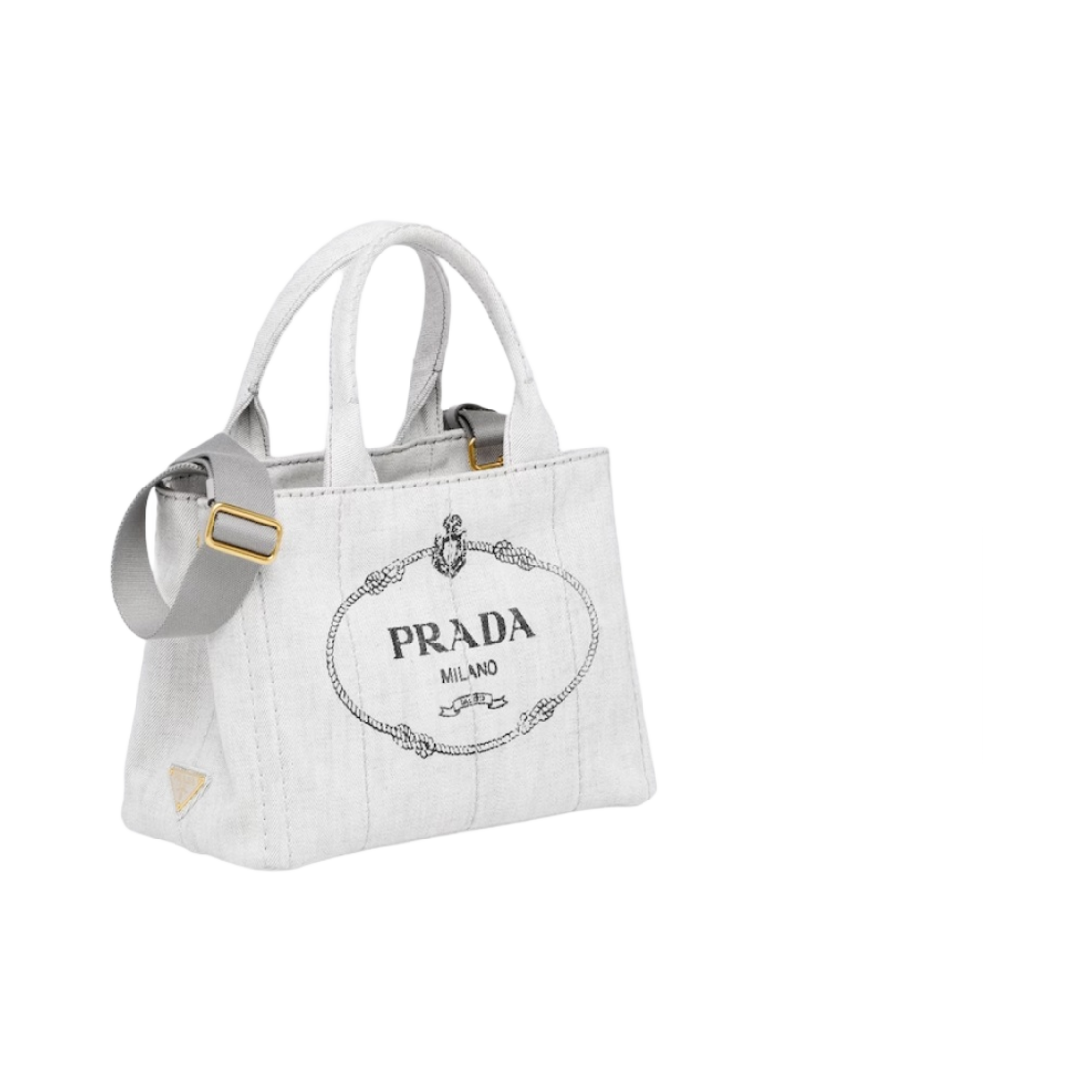 프라다 데님 토트백 화이트(Prada Denim Tote Bag White) - 2