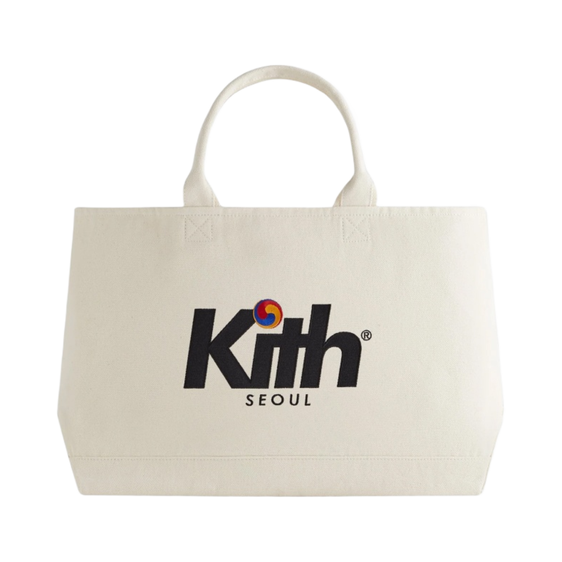 KHM040138-104 Kith Seoul Spiral Canvas Tote Bag Sandrift