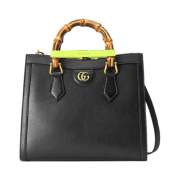 Gucci Leather Diana Small Tote Bag Black