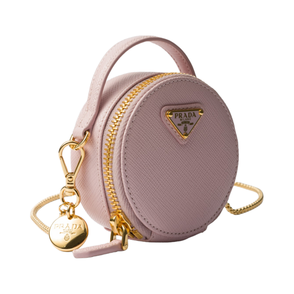 프라다 사피아노 레더 미니 파우치 알라바스터 핑크(Prada Saffiano Leather Mini-Pouch Alabaster Pink) - 3