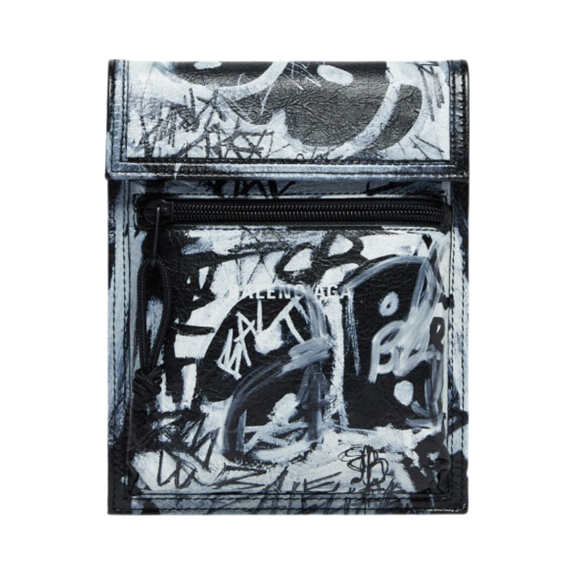 발렌시아가 익스플로러 스몰 스트랩 파우치 그래피티 블랙(Balenciaga Explorer Small Pouch with Strap Graffiti Black) - 1