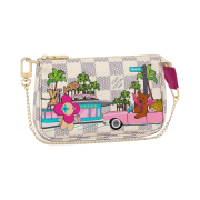 Louis Vuitton Mini Pochette Accessoires Damier Azure Fuchsia Pink