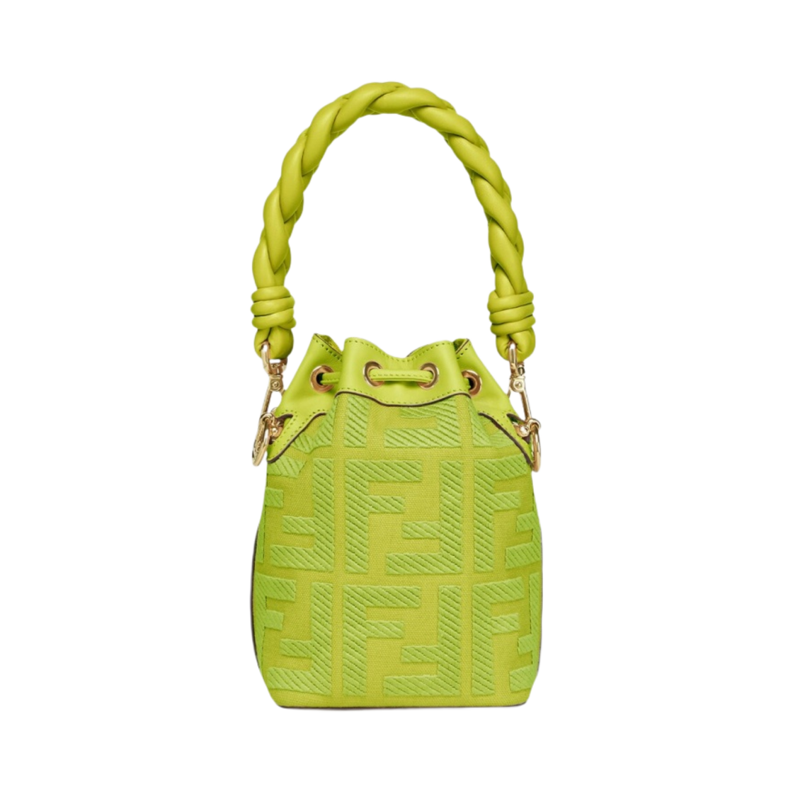 8BS010AKKWF1JCP Fendi Mon Tresor FF Canvas Mini Bag Acid Green - #3