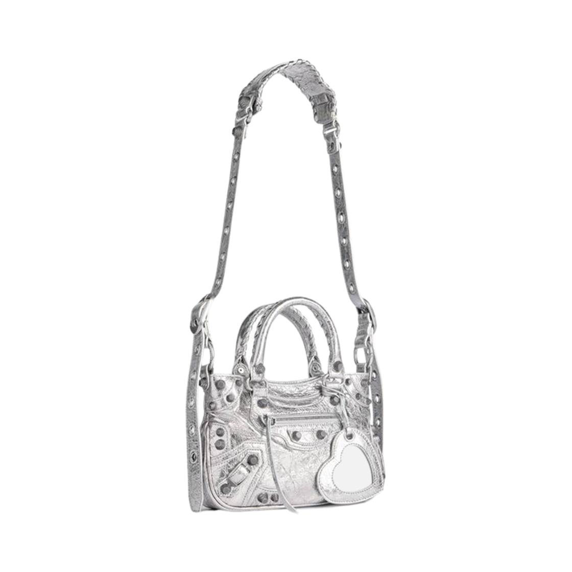 발렌시아가 네오 카골 스몰 토트백 메탈라이즈드 실버(Balenciaga Neo Cagole Small Tote Bag Metallized Silver) - 2