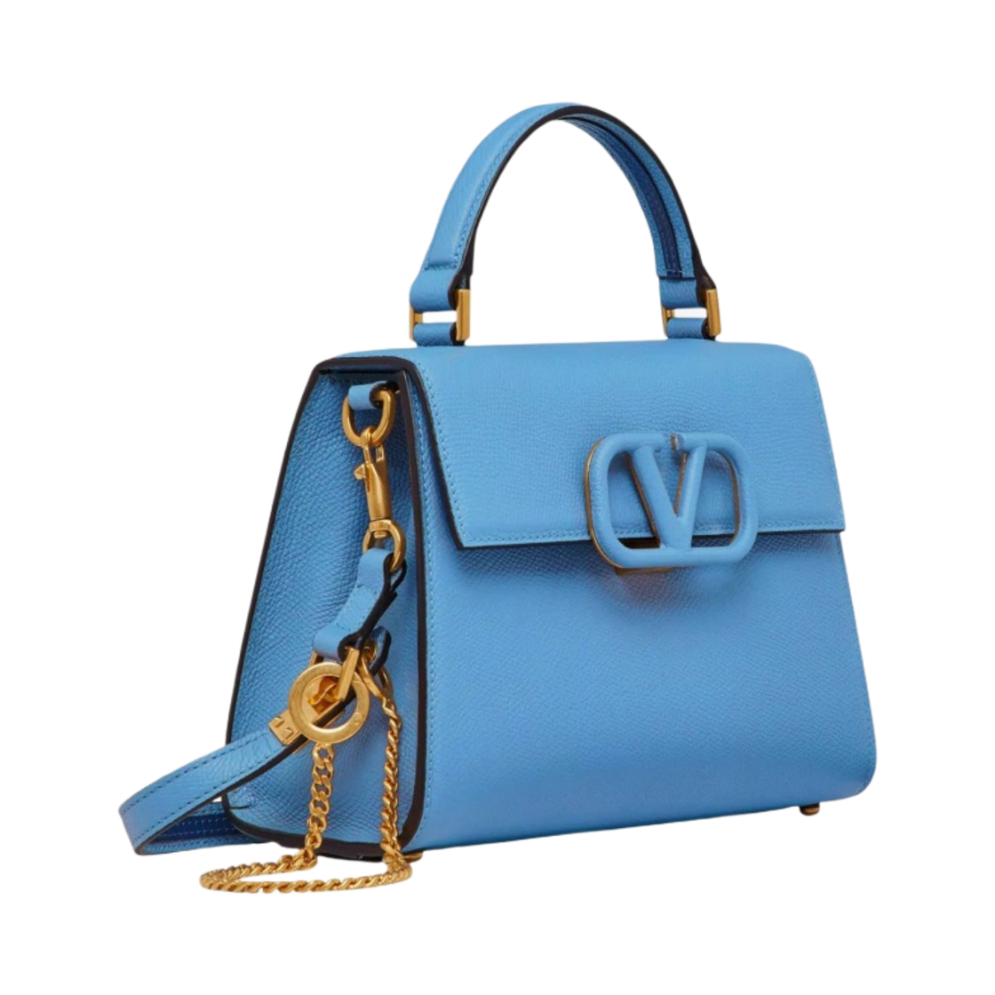 발렌티노 스몰 브이슬링 그레이니 카프스킨 핸드백 데님(Valentino Small Vsling Grainy Calfskin Handbag Denim) - 2