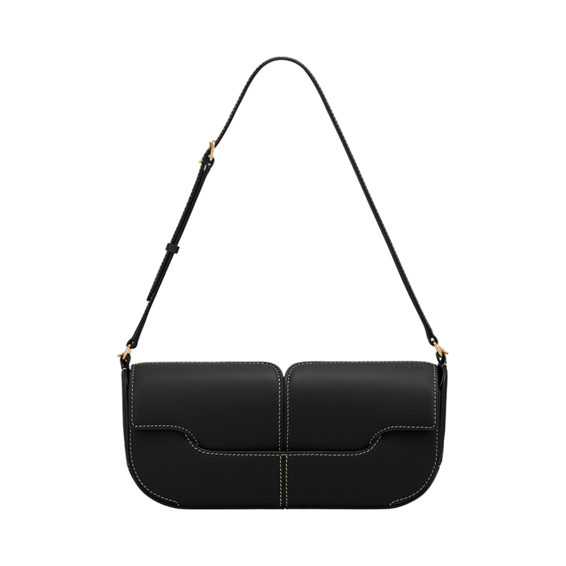 폴렌느 오스모 에디션 베이지 스티치 스무스 블랙(Polene Osmo Edition Beige Stitch Smooth Black)