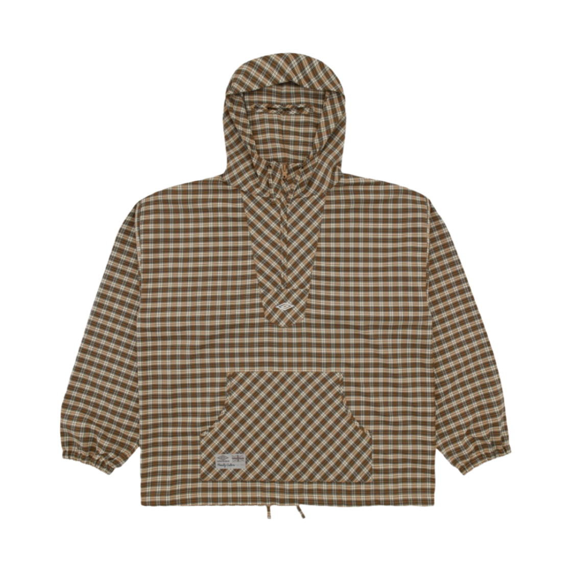 UBMW039FA24 Umbro x Slam Jam Masked Hood Plaid Anorak Beige