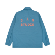 IAB Studio x Obey Bold Shirt Jacket Blue