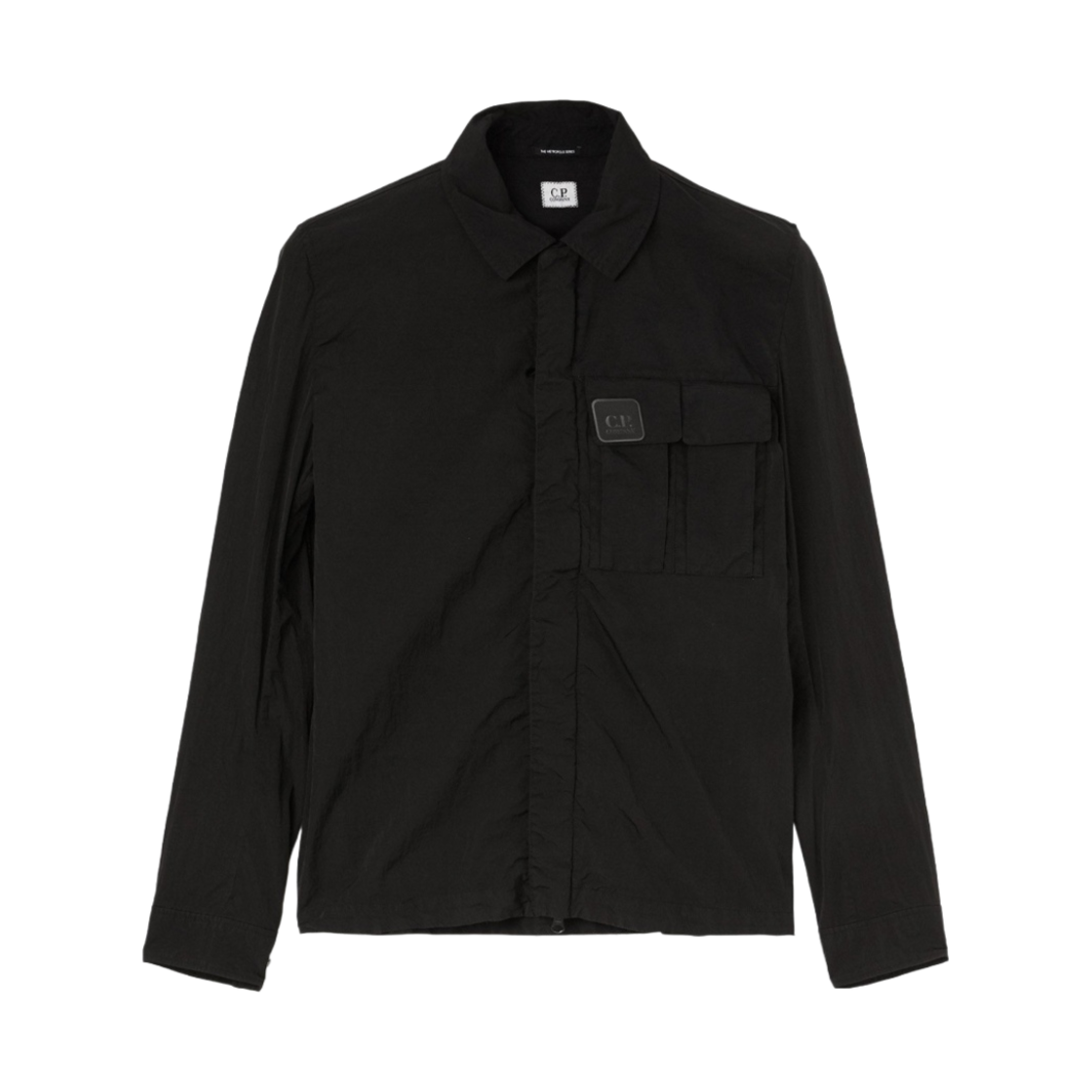 C.P. 컴퍼니 메트로폴리스 시리즈 크롬-R 믹스드 오버셔츠 블랙 - 21SS(C.P. Company Metropolis Series Chrome-R Mixed Overshirt Black - 21SS) - 1