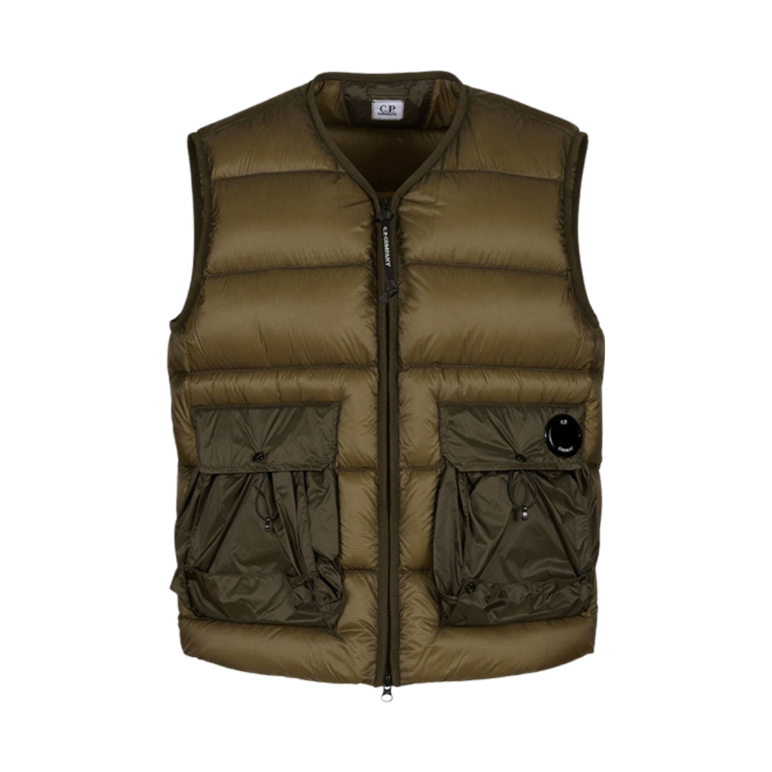 15CMOW203A006099A653 C.P. Company D.D. Shell Down Vest Butternut Brown - 23FW