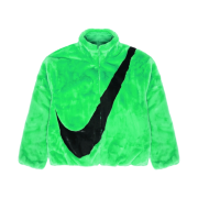 (W) Nike NSW Faux Fur Jacket Poison Green - Asia