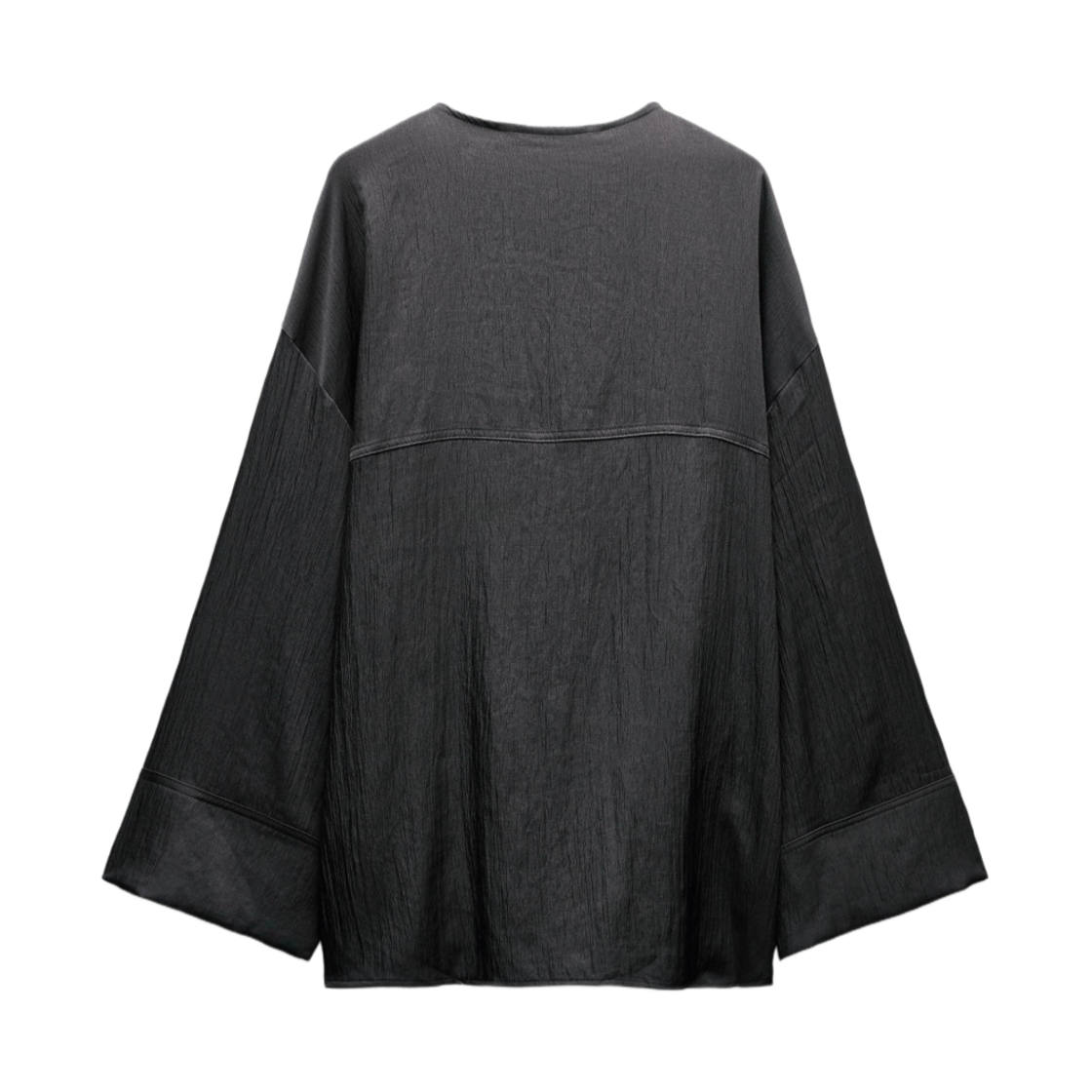 (W) 자라 텍스처드 기모노 셔츠 워시드 페트롤((W) Zara Textured Kimono Shirt Washed Petrol) - 2