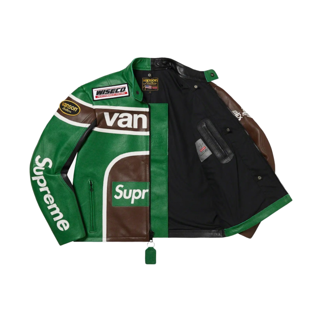슈프림 x 요지 야마모토 x 밴슨 레더스 스플릿 자켓 그린 - 22FW(Supreme x Yohji Yamamoto x Vanson Leathers Split Jacket Green - 22FW) - 2
