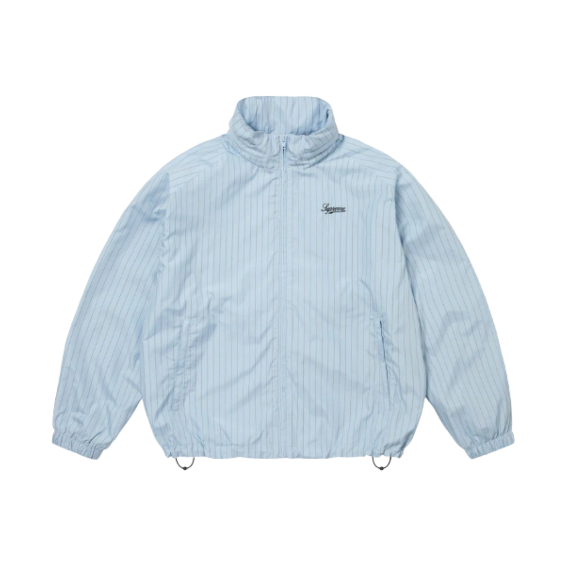 슈프림 리플렉티브 핀스트라이프 트랙 자켓 라이트 블루 - 24FW