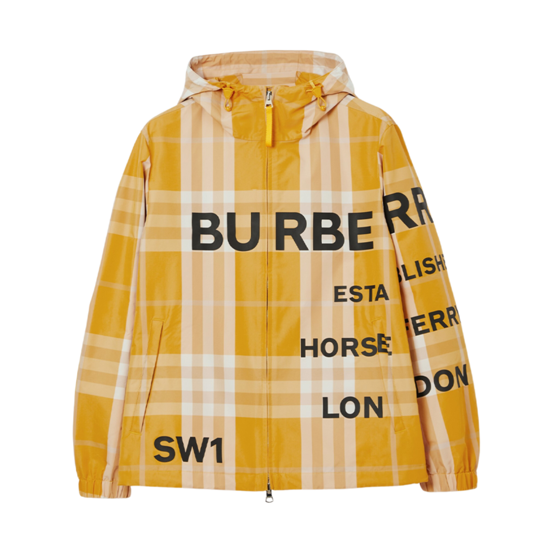 버버리 호스페리 프린트 체크 나일론 후드 자켓 메리골드(Burberry Horseferry Print Check Nylon Hooded Jacket Marigold) - 1