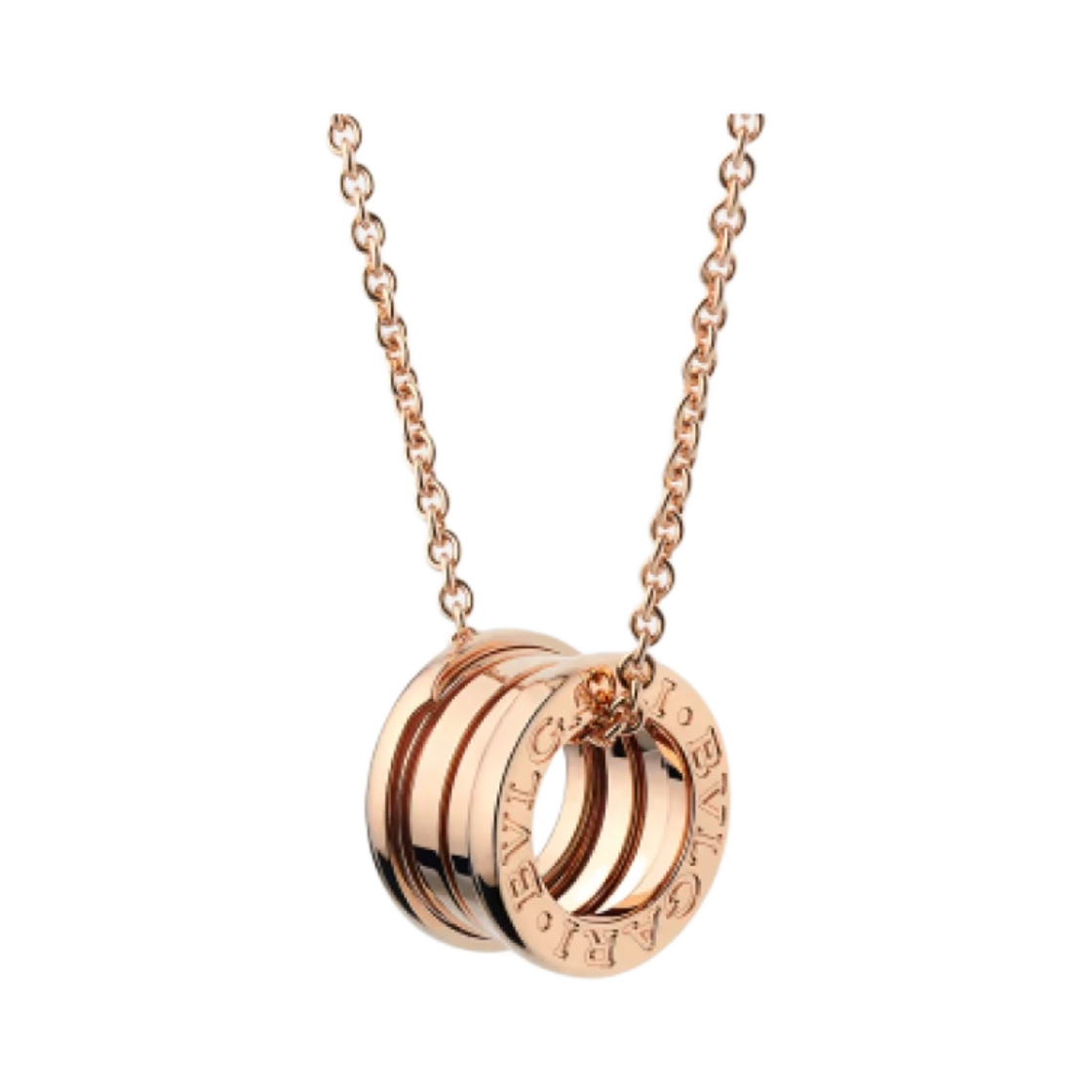 335924 Bulgari B.Zero1 Necklace Small Round Pendant Rose Gold