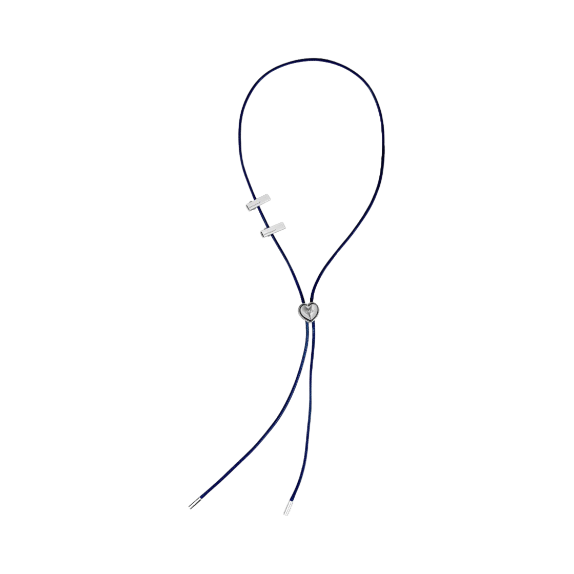 no483sn Sentiments No.483 Heart Code Lock Necklace Silver/Nave