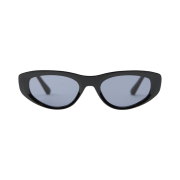 Zara Oval Resin Sunglasses Black
