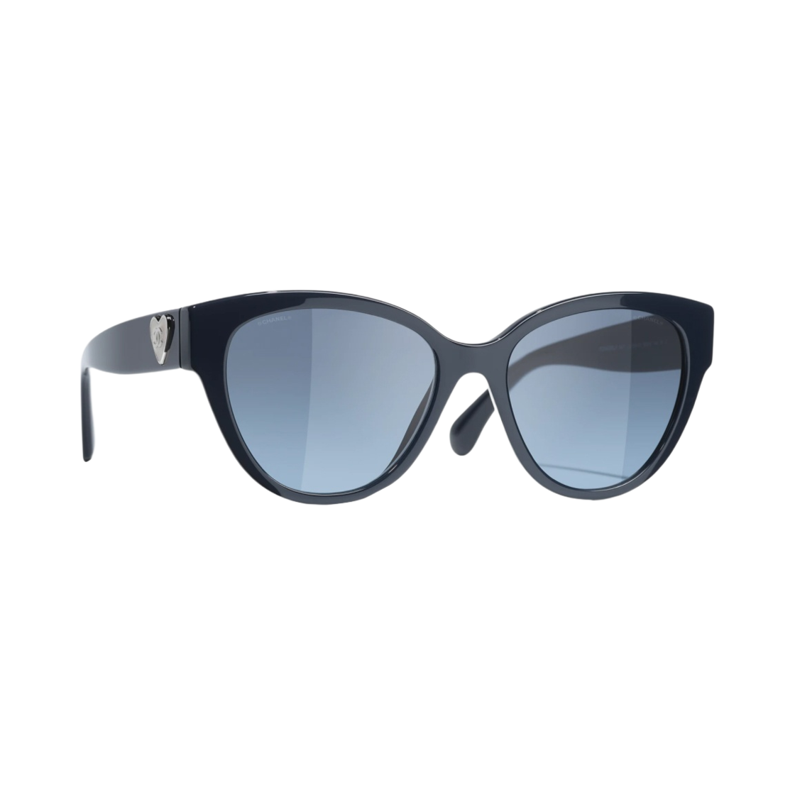 A71467-X01081-S1724-EXOR/5477-A-1724-S2 Chanel Butterfly Sunglasses Acetate & Blue Frame Blue Gradient Lenses Asian Fit - #2