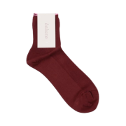 Beams Babaco Fine Ribbed Basic Socks Burgundy
