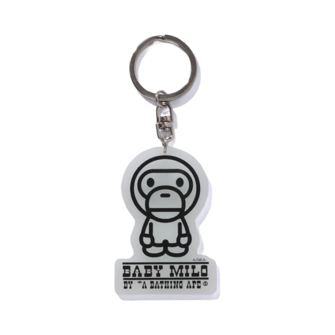베이프 글로우 인 더 다크 베이비 마일로 키체인 화이트 그린(BAPE Glow In The Dark Baby Milo Keychain White Green)