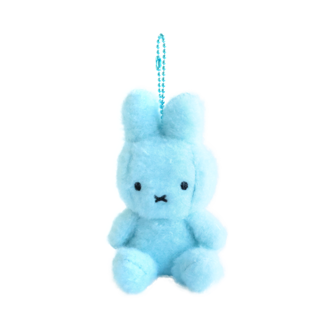 3000-100 Many a Little Miffy Sitting Creamy Key Ring 8Cm Skyblue