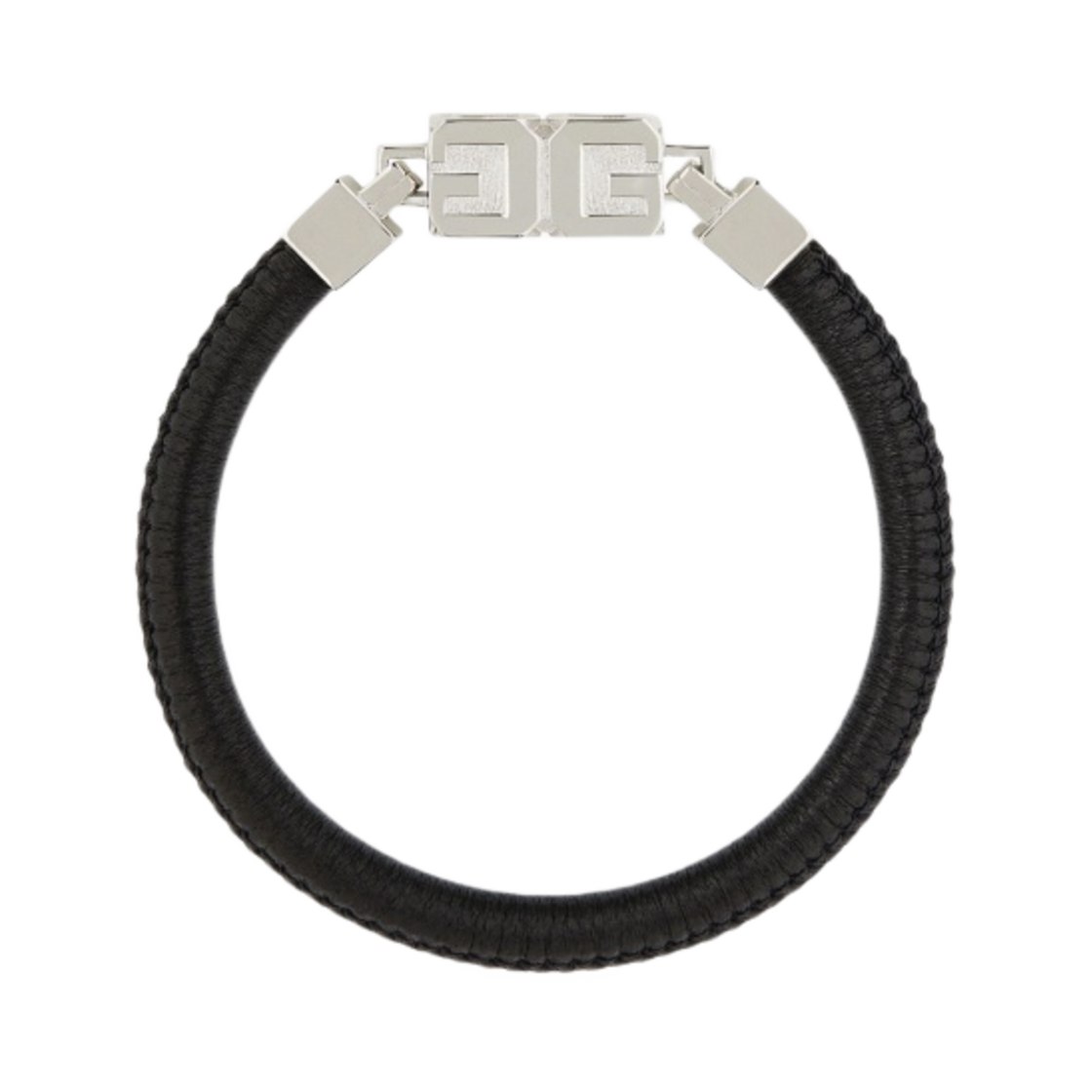 지방시 G 큐브 브레이슬릿 레더 메탈 블랙 실버리(Givenchy G Cube Bracelet in Leather and Metal Black Silvery) - 1