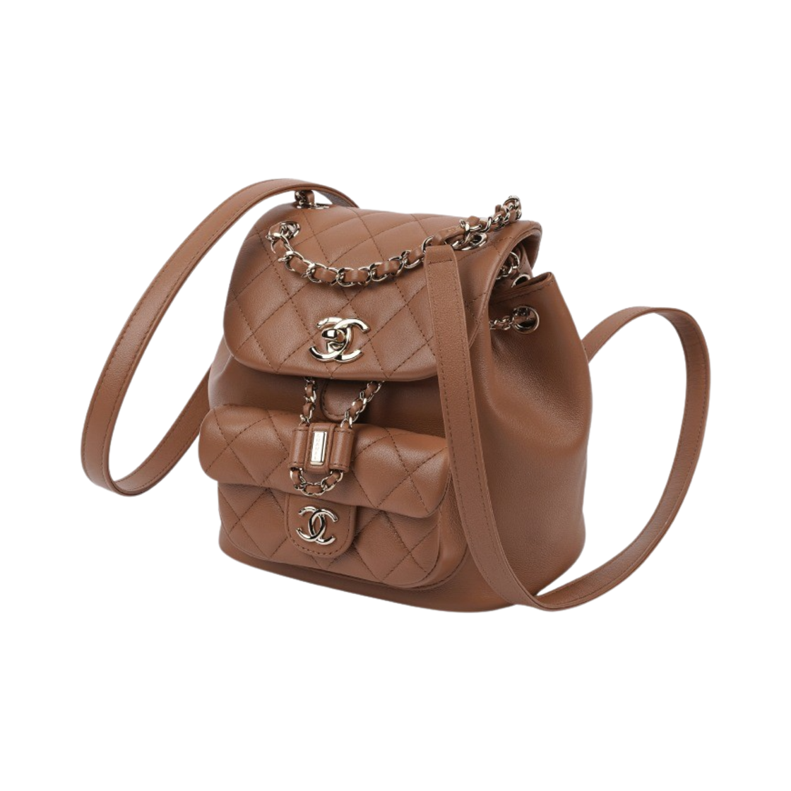 샤넬 스몰 백팩 카프스킨 & 골드 메탈 카멜(Chanel Small Backpack Calfskin & Gold Camel) - 3