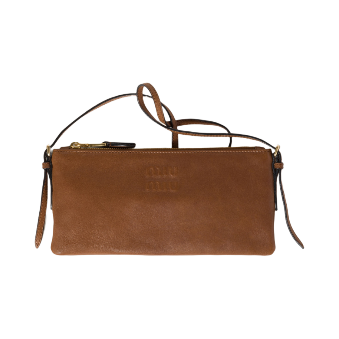 미우 미우 나파 레더 미니 파우치 오크(Miu Miu Nappa Leather Mini Pouch Oak)