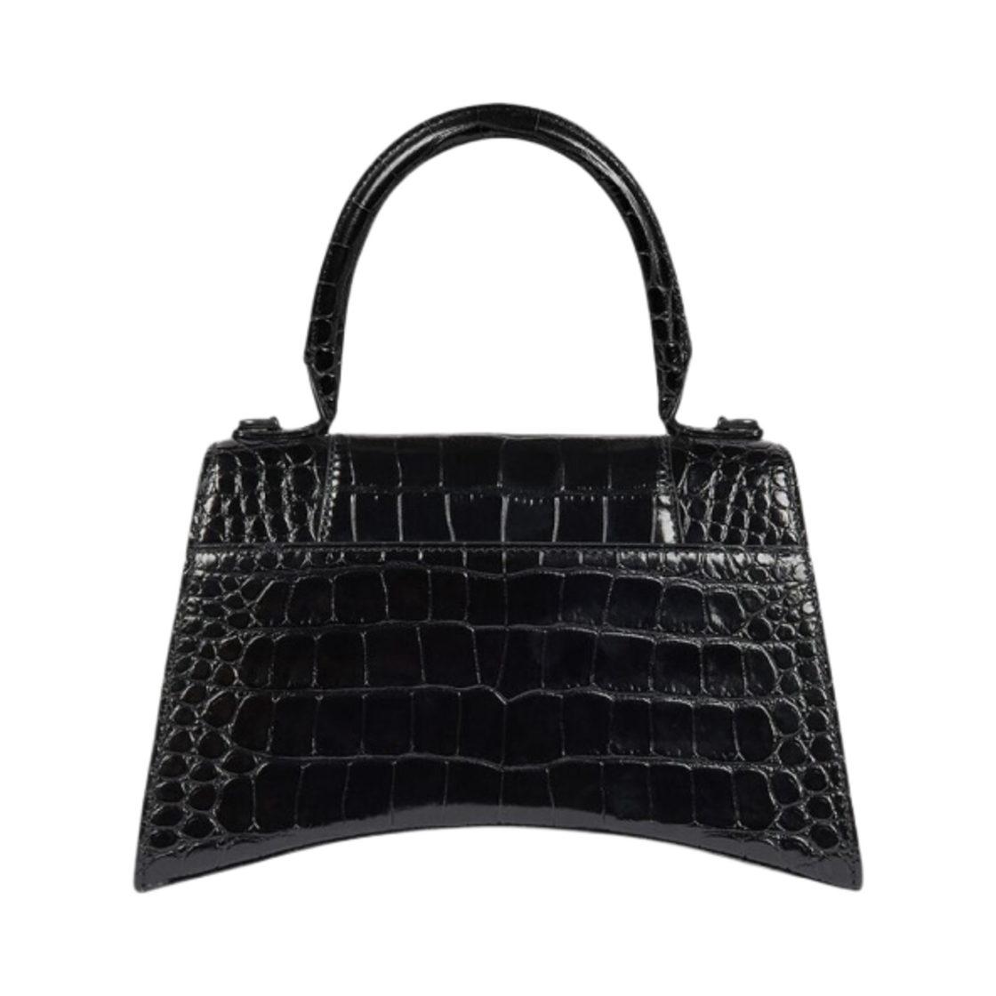 발렌시아가 크로커다일 엠보스 카프스킨 아워글래스 XS 핸드백 블랙(Balenciaga Crocodile Embossed Calfskin Hourglass XS Handbag Black) - 3